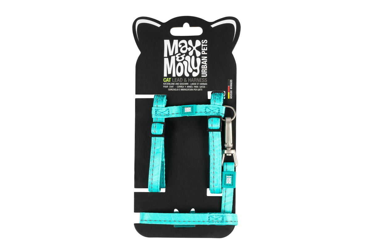 CAT LEAD & HARNESS SET - MATRIX 2.0 Turquoise