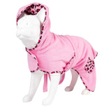 Hundebademantel - ORIGINAL Leopard Pink